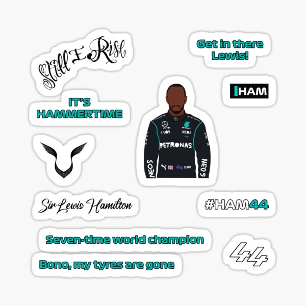 Lewis Hamilton radio quotes sticker pack Sticker