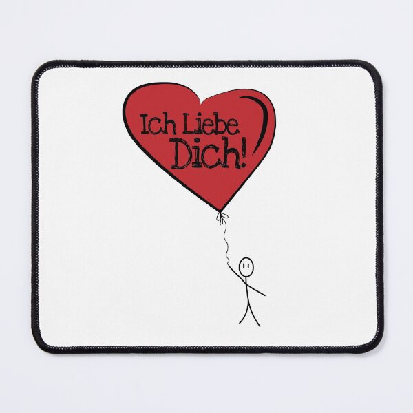 Item preview, Man with "Ich Liebe Dich!" balloon designed and sold by MC Art Studio.