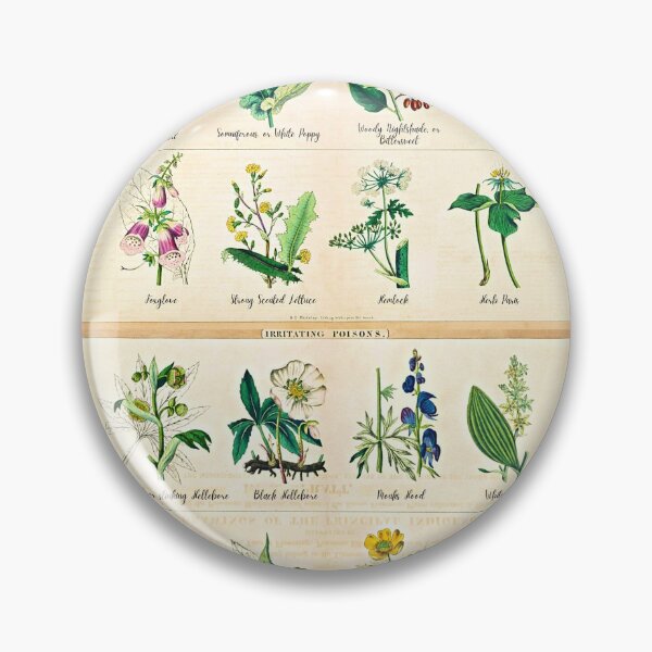 Item preview, Poisonous Plants Chart - 1843 designed and sold by RPGHaven.