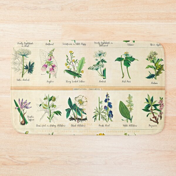 Item preview, Poisonous Plants Chart - 1843 designed and sold by RPGHaven.