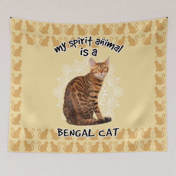 Aperçu de l'œuvre Mon animal spirituel est le chat du Bengale créée et vendue par CatheriLove.
