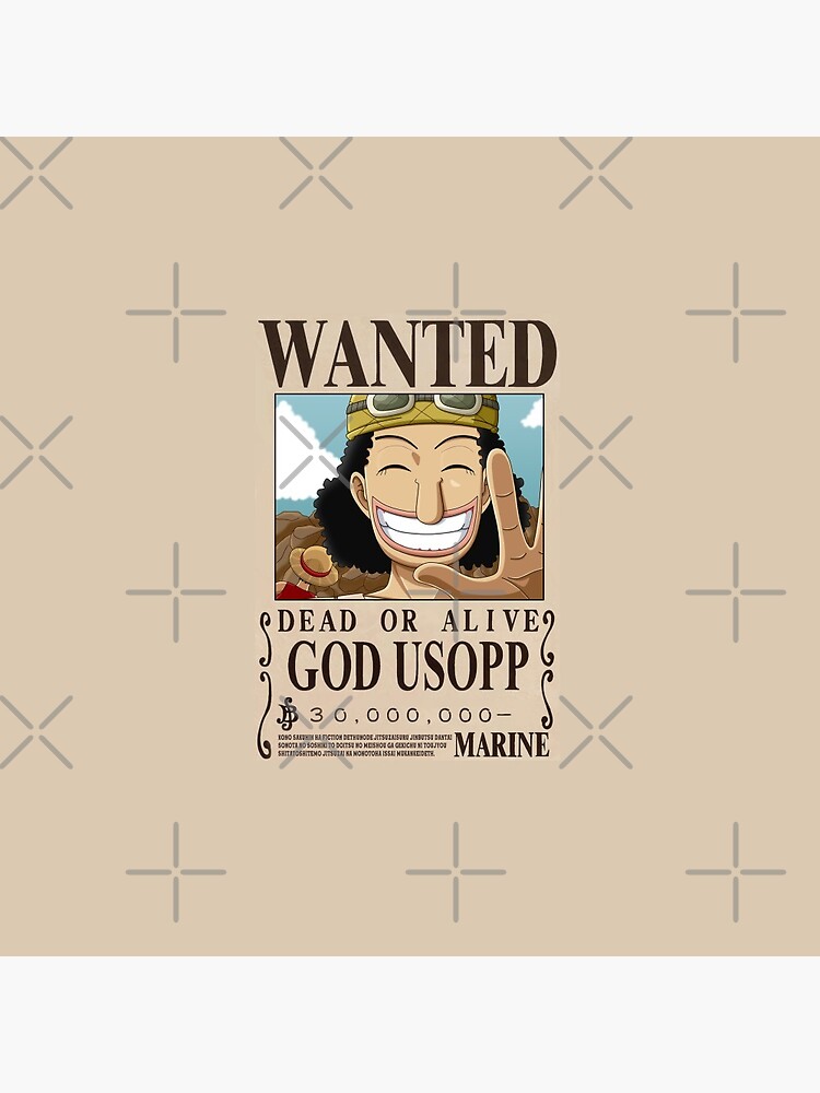 Sogeking Usopp Poster Wanted One Piece 30 milions Marine Greeting
