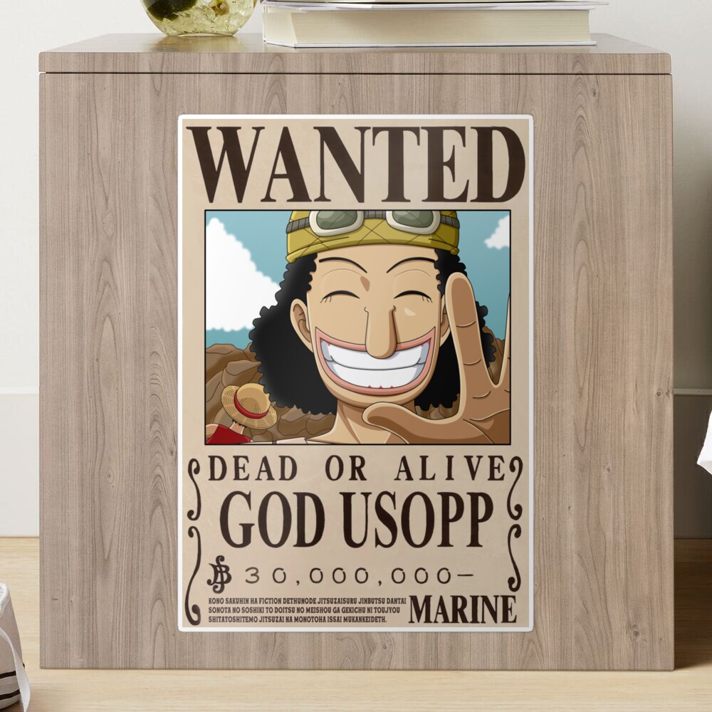 Sogeking Usopp Poster Wanted One Piece 30 milions Marine Greeting