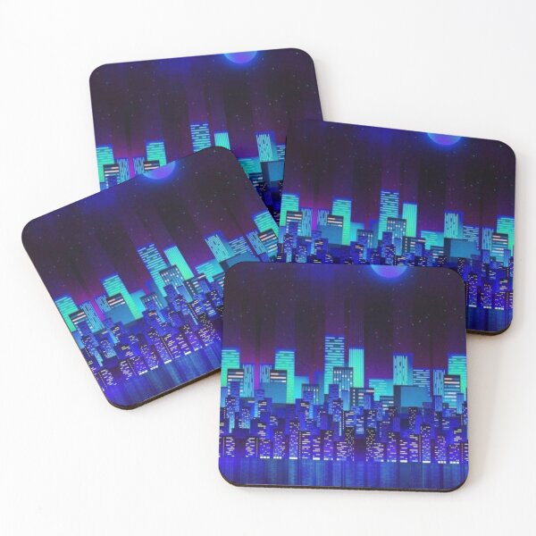 Item preview, SYNTHWAVE CITY - BLUE  designed and sold by lifestylein.