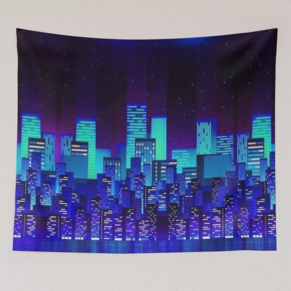 Item preview, SYNTHWAVE CITY - BLUE  designed and sold by lifestylein.