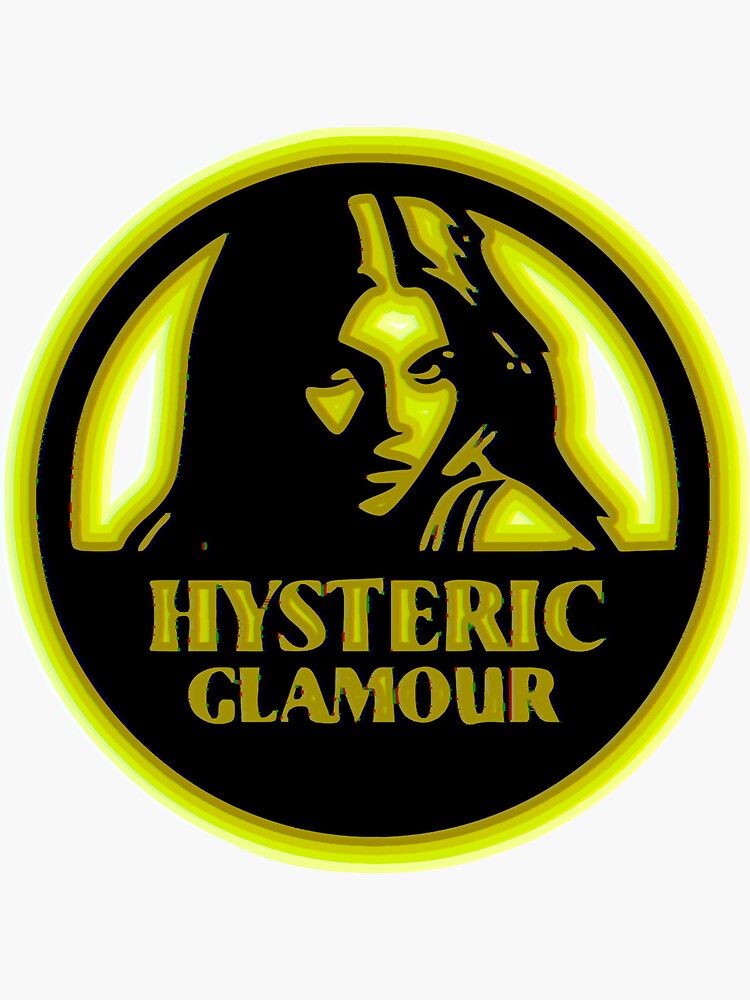 hysteric glamour logo with girl and text Classic T-Shirt Sticker