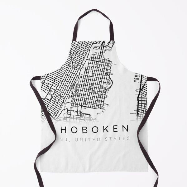 Item preview, Hoboken map minimalist in black and white designed and sold by DesireeVDA.