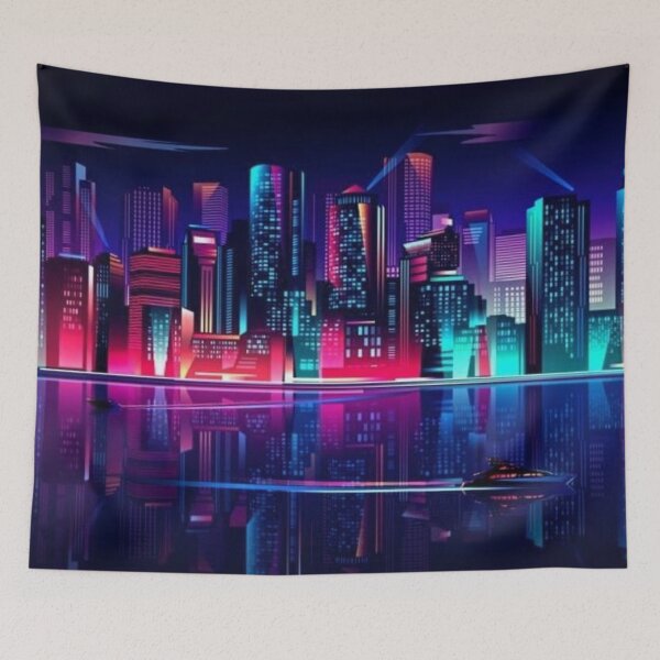 Item preview, SYNTHWAVE CITY NIGHT LIGHTS designed and sold by lifestylein.