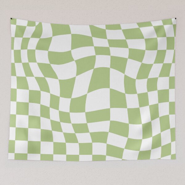 Item preview, Pastel Green Groovy Checker designed and sold by cannevas.