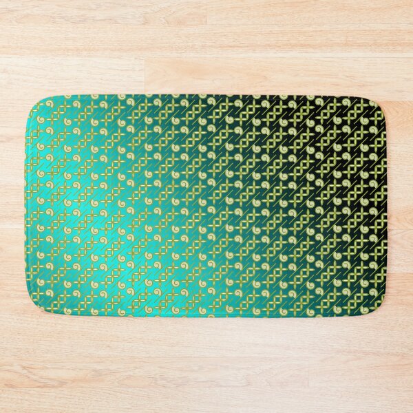 Item preview, Bluish Green Batik Contemporary Abstract Pattern Design designed and sold by my-green-gecko.