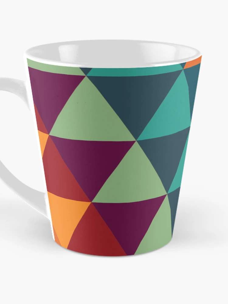 Thumbnail 3 of 4, Coffee Mug, Colorful Triangle Pattern designed and sold by FridPix.