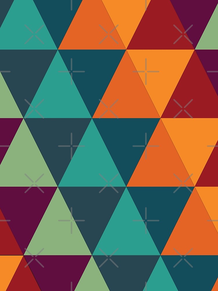 Thumbnail 3 of 3, Scarf, Colorful Triangle Pattern designed and sold by FridPix.