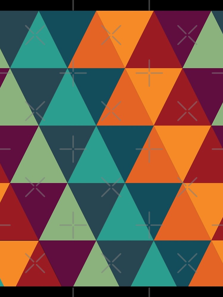 Thumbnail 5 of 5, A-Line Dress, Colorful Triangle Pattern designed and sold by FridPix.
