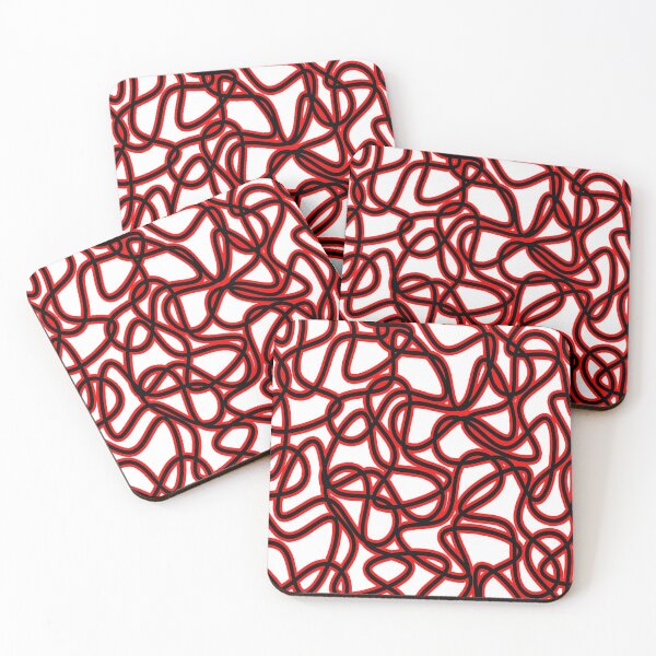 Item preview, Abstract pattern - red and black. designed and sold by K.S ART.