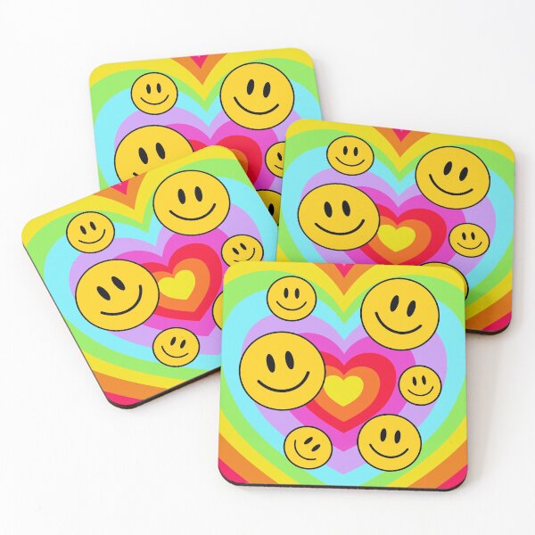 Item preview, Rainbow Groovy Hearts Smileys designed and sold by cannevas.