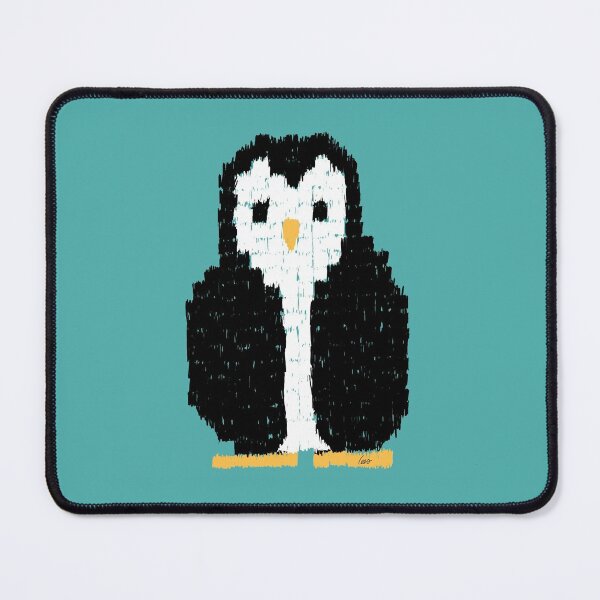 Item preview, Checkered penguin blue / green background designed and sold by MentaLee.