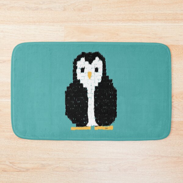 Item preview, Checkered penguin blue / green background designed and sold by MentaLee.