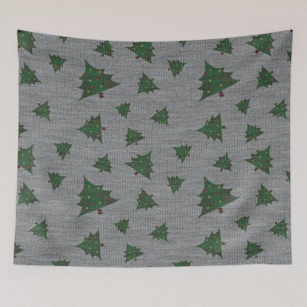 Item preview, Grey Green Christmas Tree Knitted Woollen Texture designed and sold by James-Cole.
