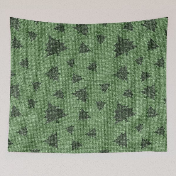 Item preview, Minty Green Christmas Tree Knitted Woollen Texture designed and sold by James-Cole.