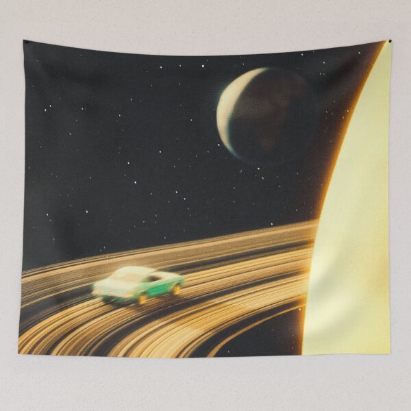 Item preview, Saturn Highway - Retro-Futuristic Collage Artwork Design Adventure and Exploration designed and sold by Taudalpoi.