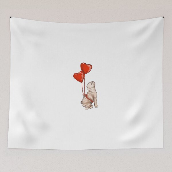 Item preview, Pug love red balloons Valentines day  designed and sold by Milatoo.