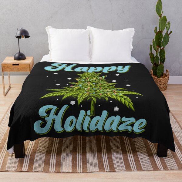 Item preview, Happy Holidaze Weed Cannabis Christmas Trees Ugly Sweater designed and sold by JessieRhig.