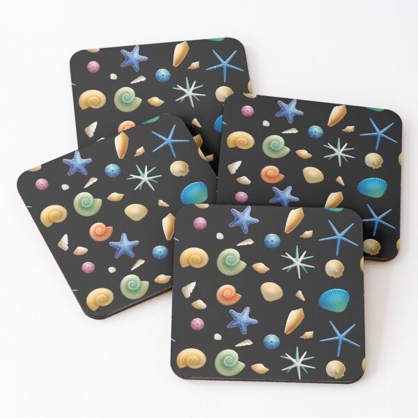 Item preview, Everyone loves Colorful Sea Shells - on Black designed and sold by simpleones.