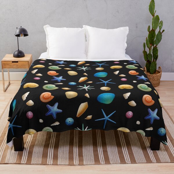 Item preview, Everyone loves Colorful Sea Shells - on Black designed and sold by simpleones.
