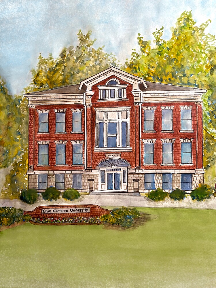 "Duke's Memorial Building at Ohio Northern University" Sticker for Sale