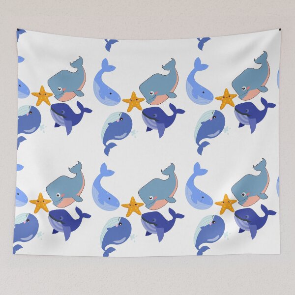 Item preview, Funny Whales and starfish designed and sold by Hinny8.