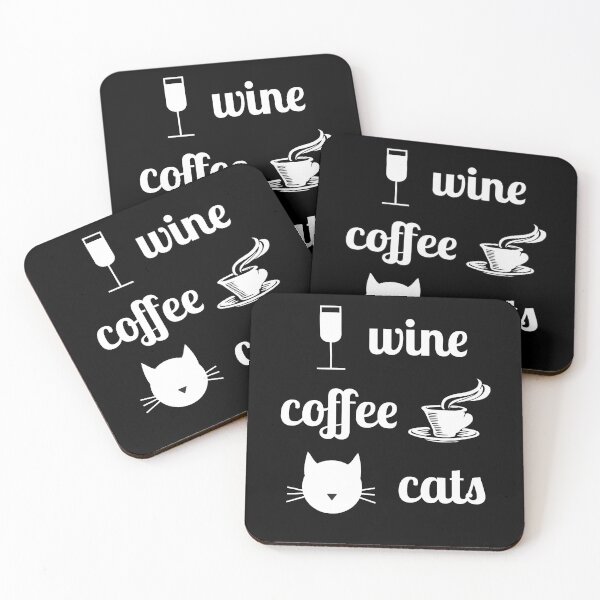 Item preview, Coffee Cats Wine designed and sold by TastefulTees.