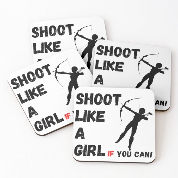 Item preview, Shoot Like A Girl If You Can! Funny T-shirt  women gift designed and sold by InnovantDesigns.