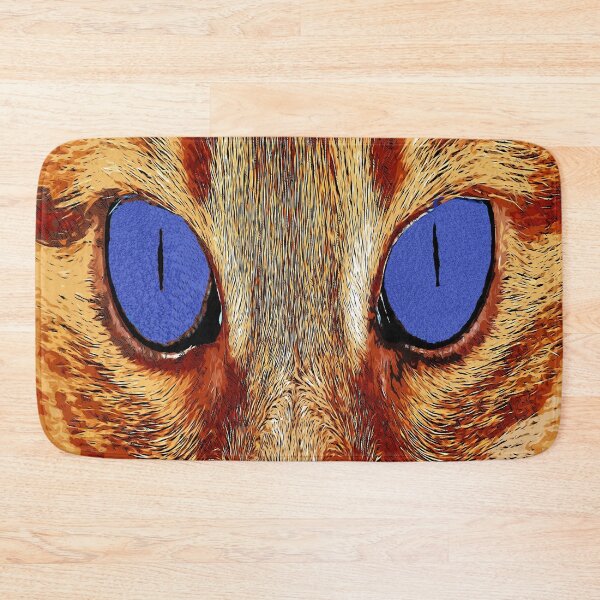 Item preview, Red cat with blue eyes color art designed and sold by artdragongift 15.