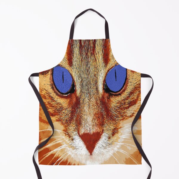 Item preview, Red cat with blue eyes color art designed and sold by artdragongift 15.