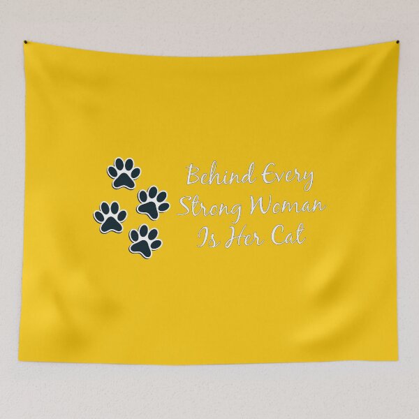 Item preview, Behind Every Strong Woman Is Her Cat designed and sold by Ouizza.