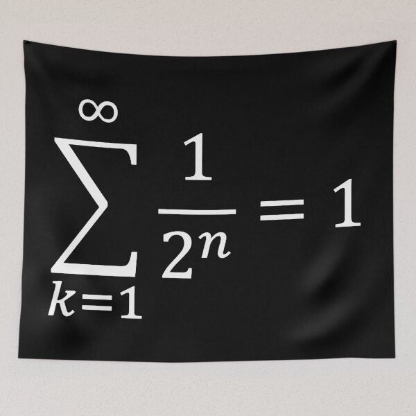 Item preview, geometrical sum equals 1, the infinite leads to a finite, dark version designed and sold by NoetherSym.