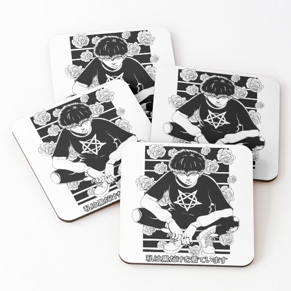Item preview, Goth Anime Boy Gothic Japanese Vaporware Aesthetic designed and sold by Nosek1ng.