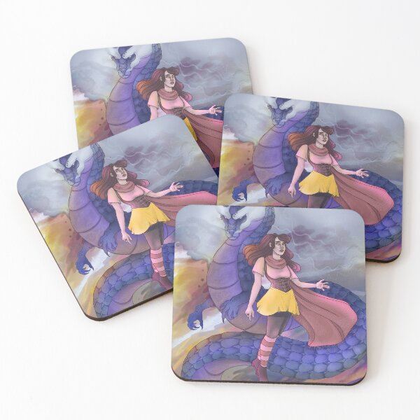 Item preview, Fantasy Woman Floating Around Dragon designed and sold by abicomptonart.
