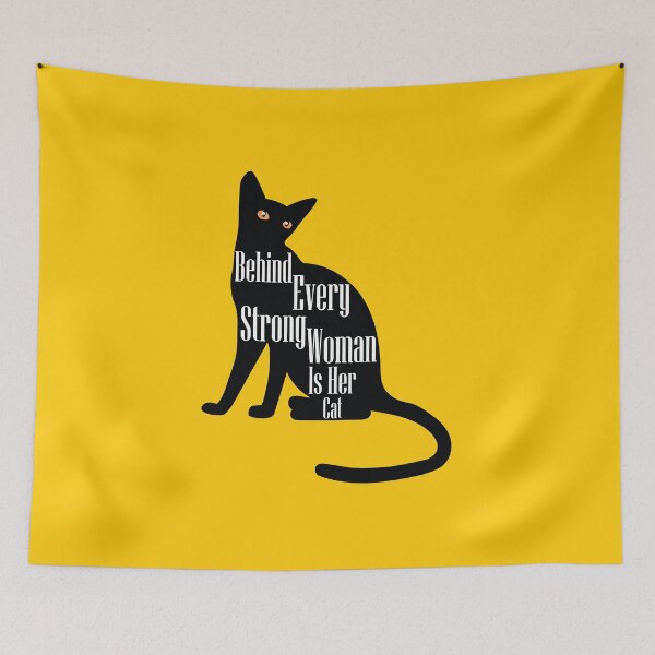 Item preview, Behind Every Strong Woman Is Her Cat, Strong Woman, cute Cat designed and sold by Ouizza.