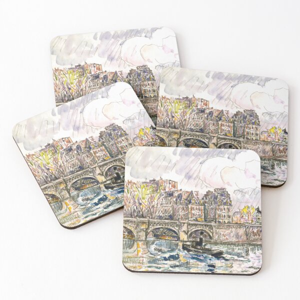 Item preview, Paris: Le Place Dauphine (1928) by Paul Signac designed and sold by Designedbysm.
