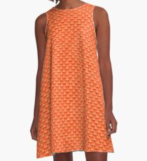 Orange Cream waterfall A-Line Dress