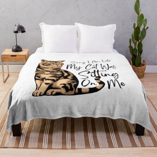 Item preview, Sorry I Am Late My Cat Was Sitting On Me (Cat Lover Gift) designed and sold by i-longmanshop.