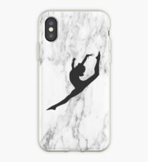 Marble Gymnast Silhouette iPhone Case
