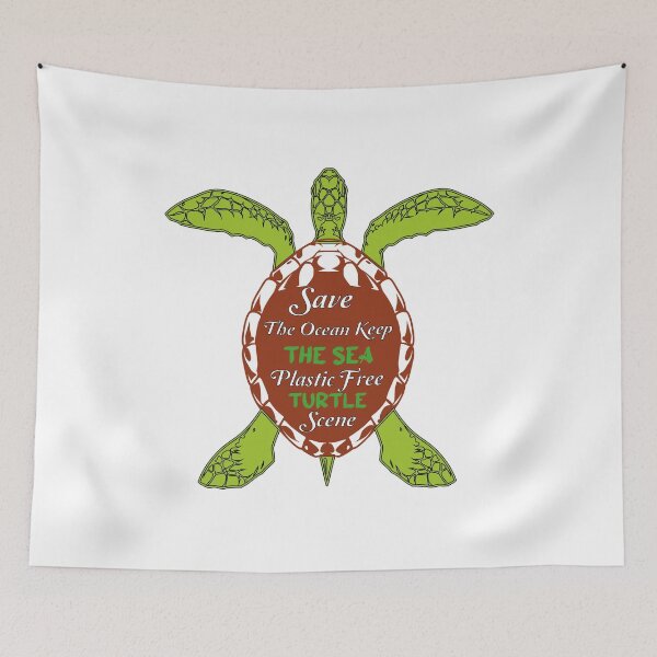 Item preview, Save The Ocean Keep The Sea Plastic Free Turtle Scene designed and sold by Innovational.