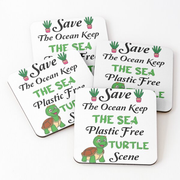 Item preview, Save The Ocean Keep The Sea Plastic Free Turtle Scene designed and sold by Innovational.