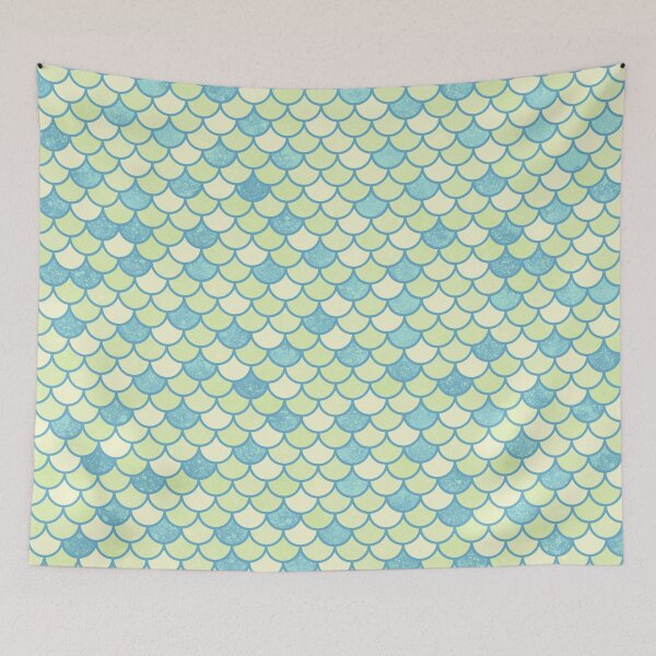 Item preview, Green Mermaid Scales Pattern designed and sold by Saanis.