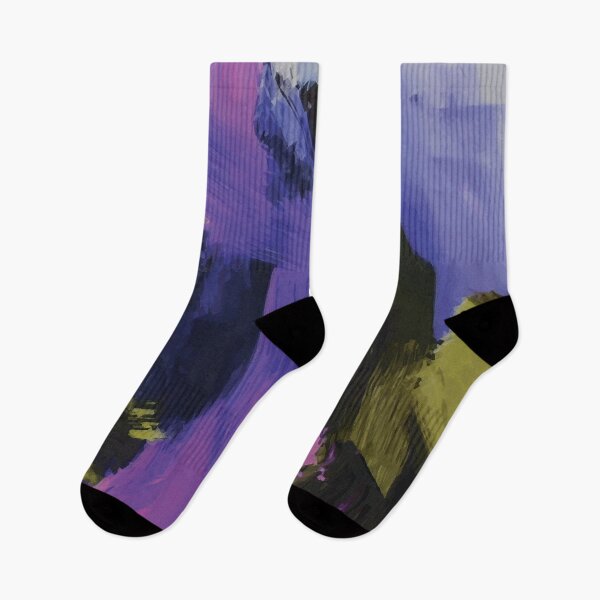 Item preview, Multicolored purple and yellow brush strokes abstract  designed and sold by Abbara.