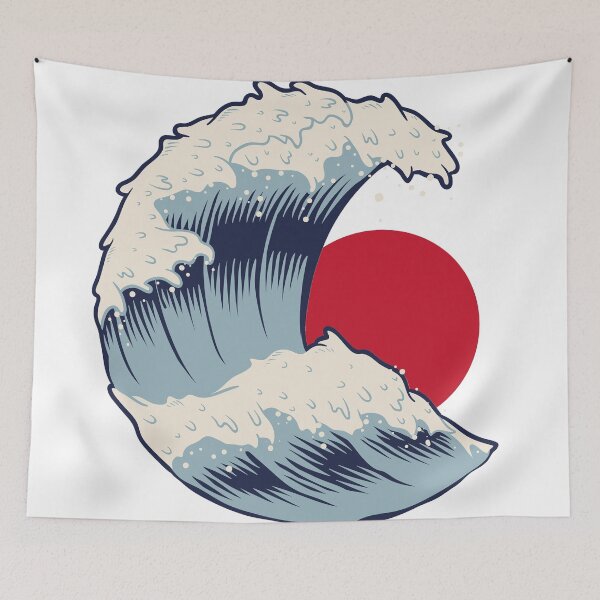 Item preview, Japanese Wave T-Shirt designed and sold by Uday24.