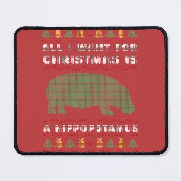 Item preview, Hippopotamus Christmas All i want for Christmas designed and sold by Nickibeutel.