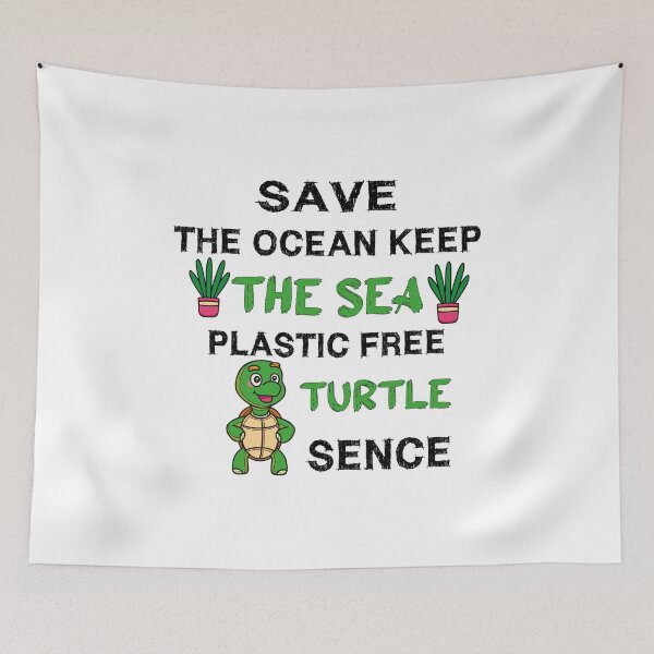 Item preview, Save The Ocean Keep The Sea Plastic Free Turtle Scene designed and sold by Innovational.